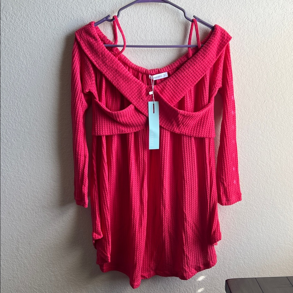 Red Off-Shoulder Dress